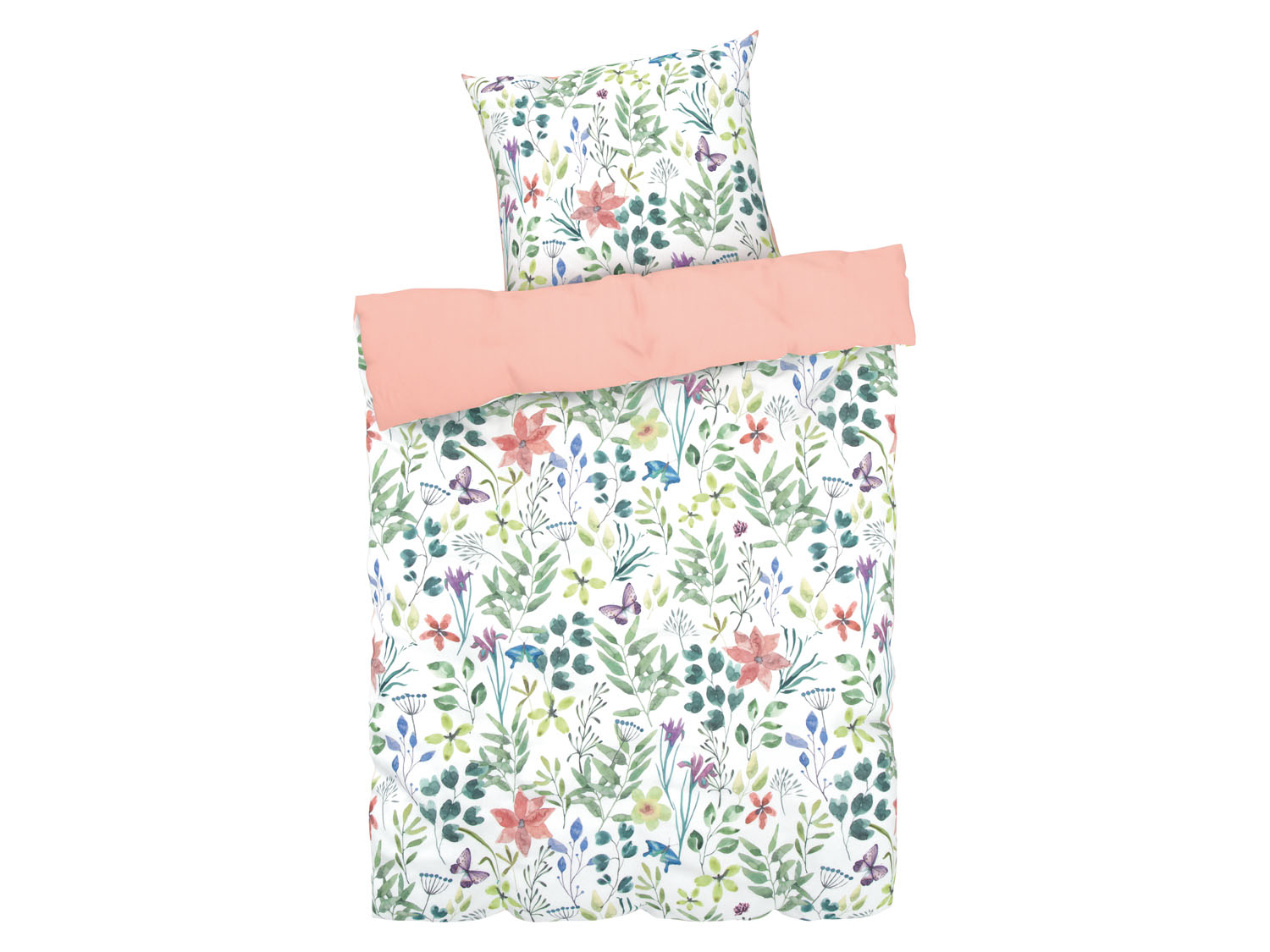 Livarno home Pościel z mikrowłókna satynowego, 140 x 200 cm Kwiaty/ kolorowy