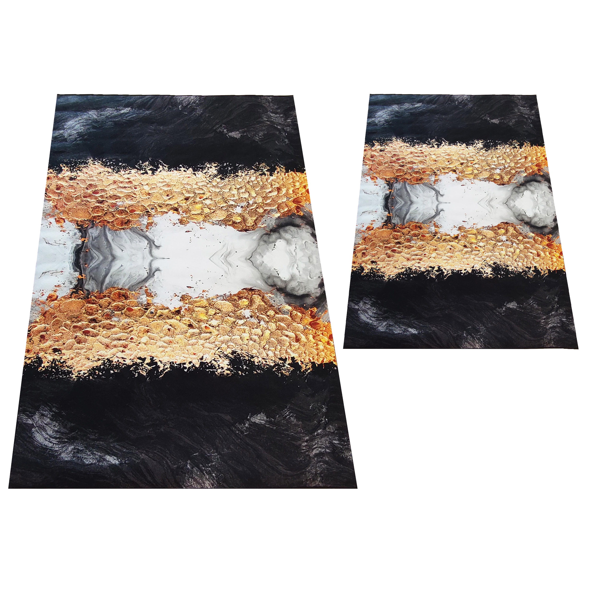 Komplet Dywaników Antypoślizgowych Black And Gold 13N