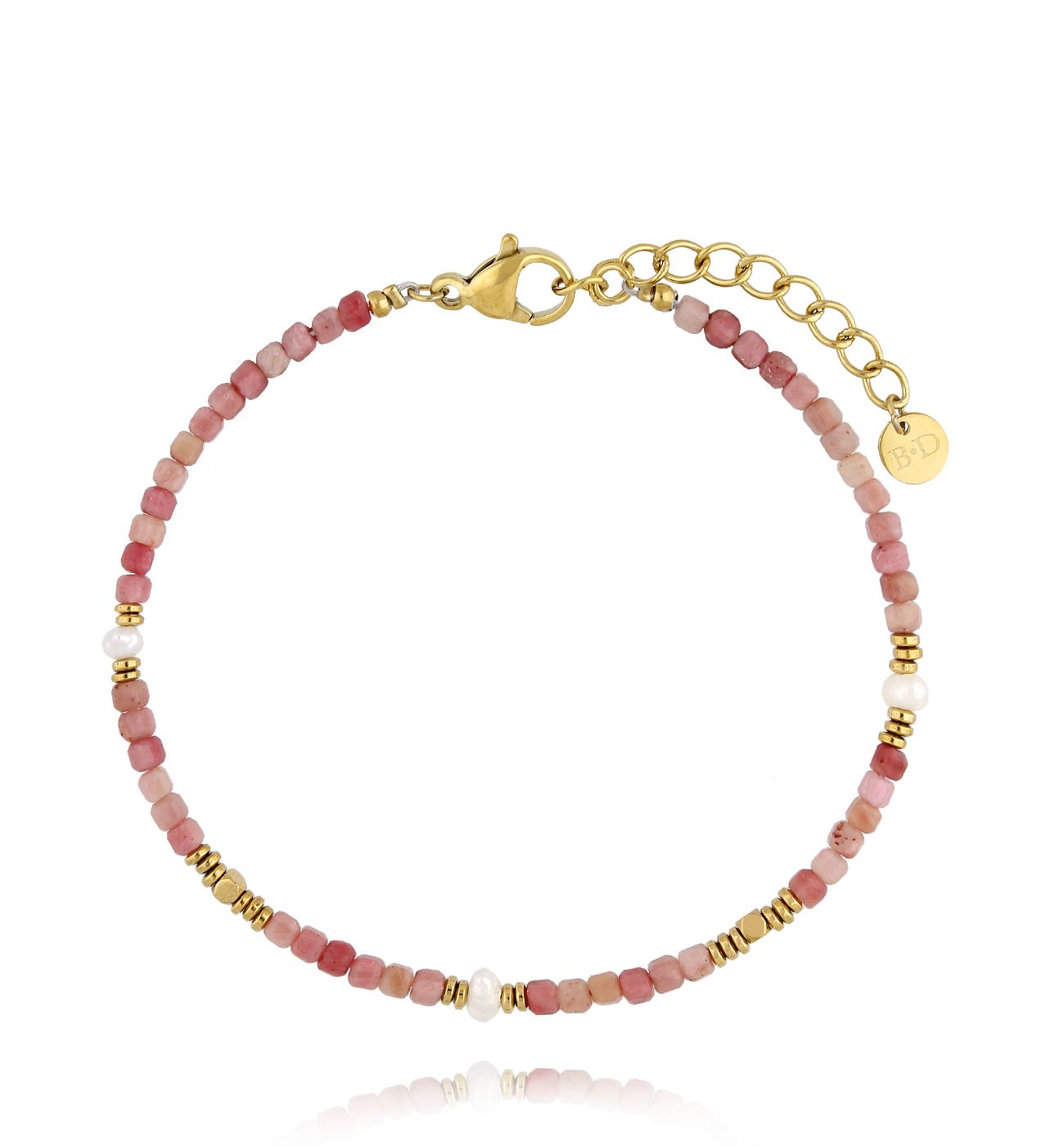 Bransoletka z rodonitami Serenity - By Dziubeka