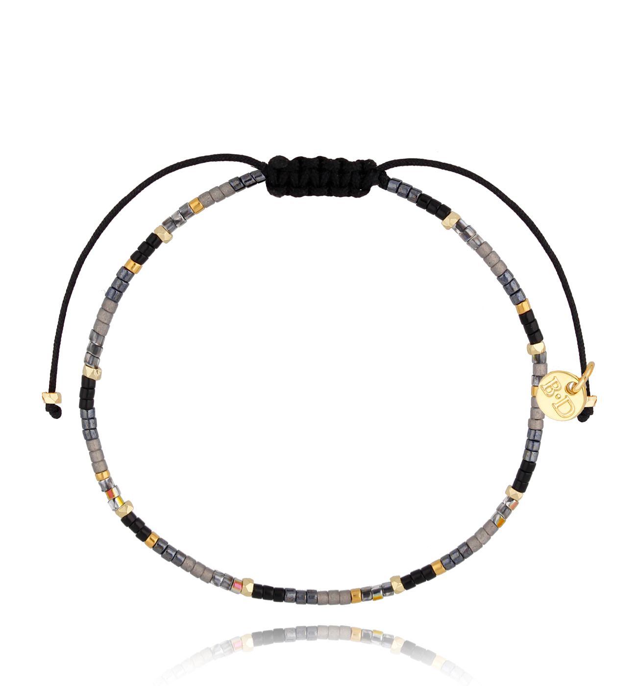 Bransoletka stalowa z koralikami Miyuki San Francisco - By Dziubeka