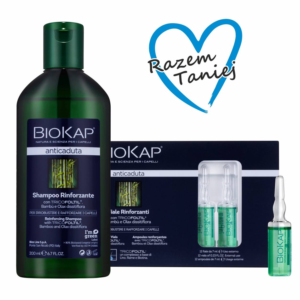 Zestaw do włosów wypadających II (ampułki, szampon)