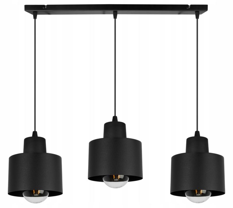 Lampa sufitowa wisząca Light Home LH Panta 3x E27 60W czarny 1szt.