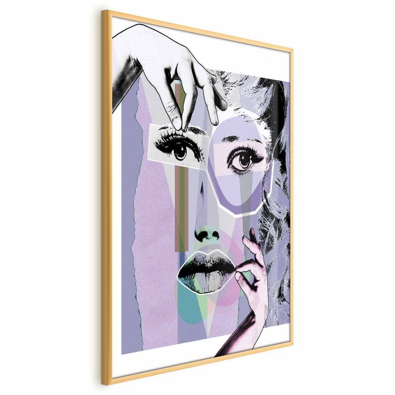 Plakat Artgeist Chirurgia plastyczna 60x90 cm z ramą złotą 1 szt