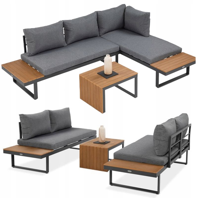 Narożnik Ogrodowy Modułowy TULIP Zestaw Mebli Ogrodowych ze stolikiem 3w1 1 szt