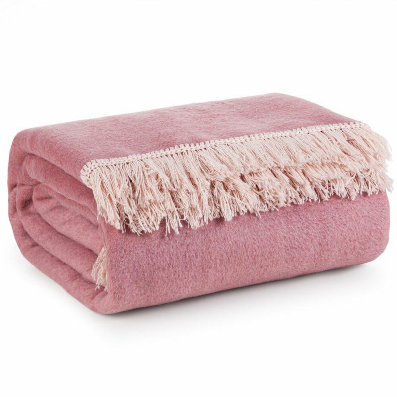 Koc Akryl 29 Eurofirany 220x240 cm jasnoróżowy miękki gruby 1 szt.