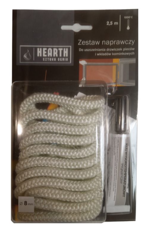 Zestaw naprawczy Hearth sznur izolacyjny 8 mm + klej
