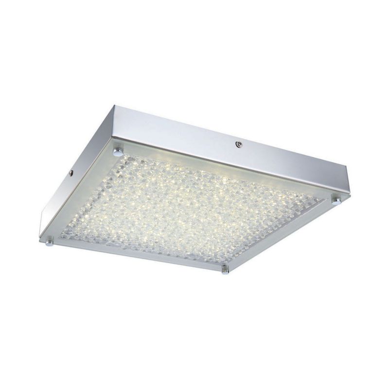 Plafon sufitowy nowoczesny Italux Adam Square chromowany kryształ LED 17W 4000K 1360lm IP20 wym: 5 x 30 x 30 cm kryształ - 1 szt.