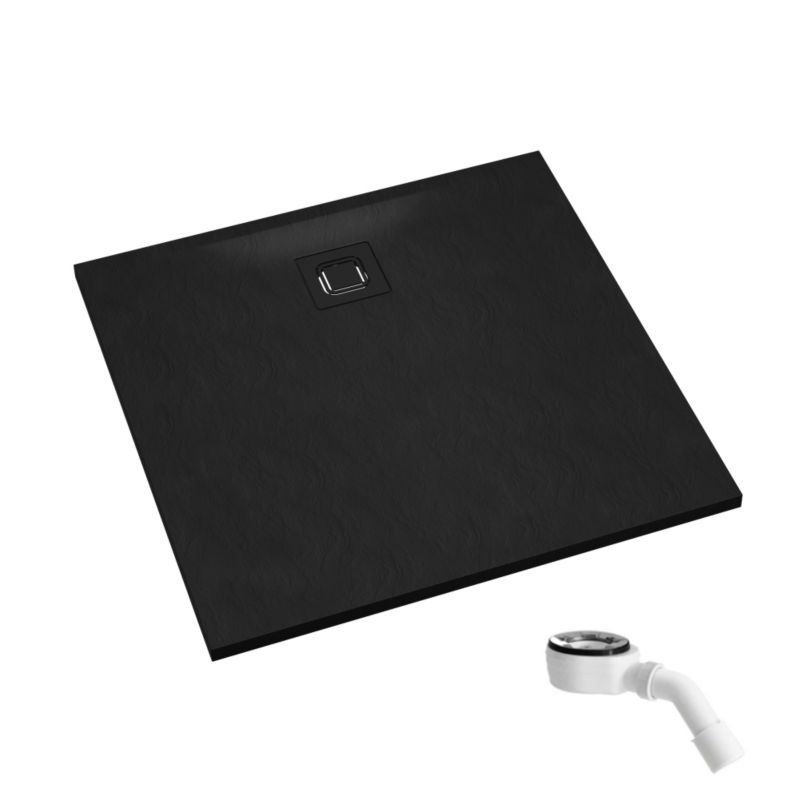 Brodzik akrylowy Schedpol Majestic Black Stone (czarny kamień) kwadrat 90x90 cm 3.3501/C/ST-M6/C 1 szt.