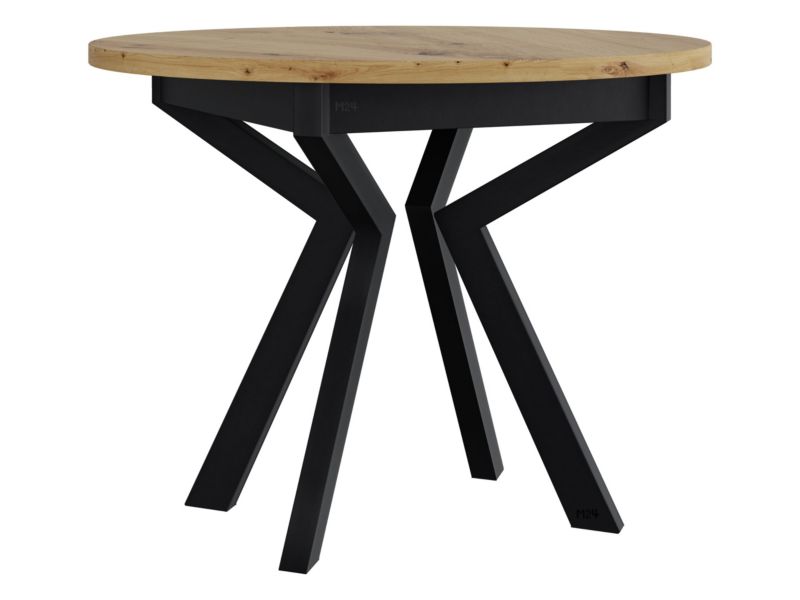 Okrągły stół MIRJAN 24 Ikon VII 100 dąb artisan + czarny metal 1 szt.