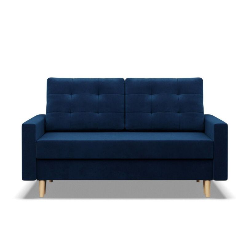 Sofa TYLETEGOTU na nóżkach MILO velvet granatowy 1 szt
