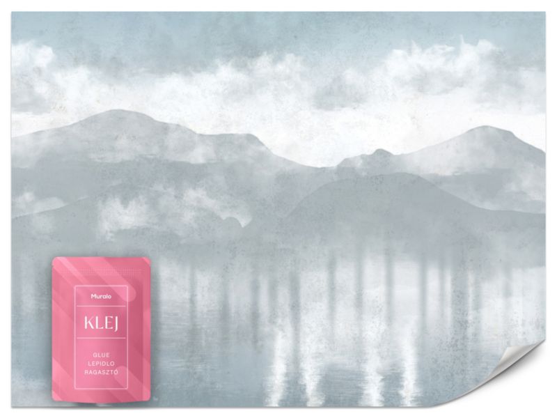 Fototapeta Muralo Zamglony Niebieski Pejzaż 450x315 cm 1szt.