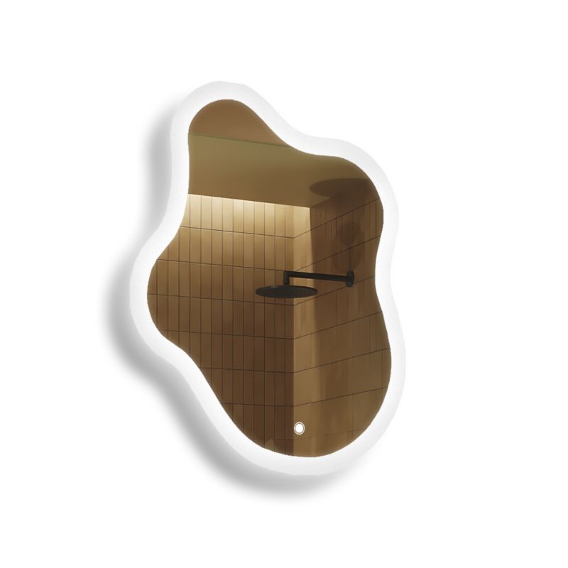 Lustro łazienkowe Artforma LED 74x94cm nieregularne LED Dual włącznik EMKE222 1szt.