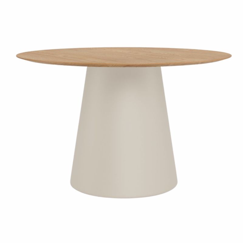 Okrągły Stół Do Jadalni Soli ACTONA 120 Cm Beż 1szt.