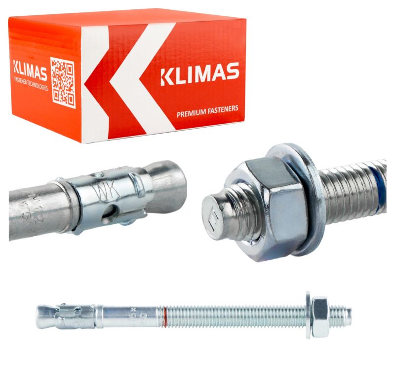 Kotwy ekspresowe Klimas stalowe ocynkowane LE-ZN 8x115 mm 50szt