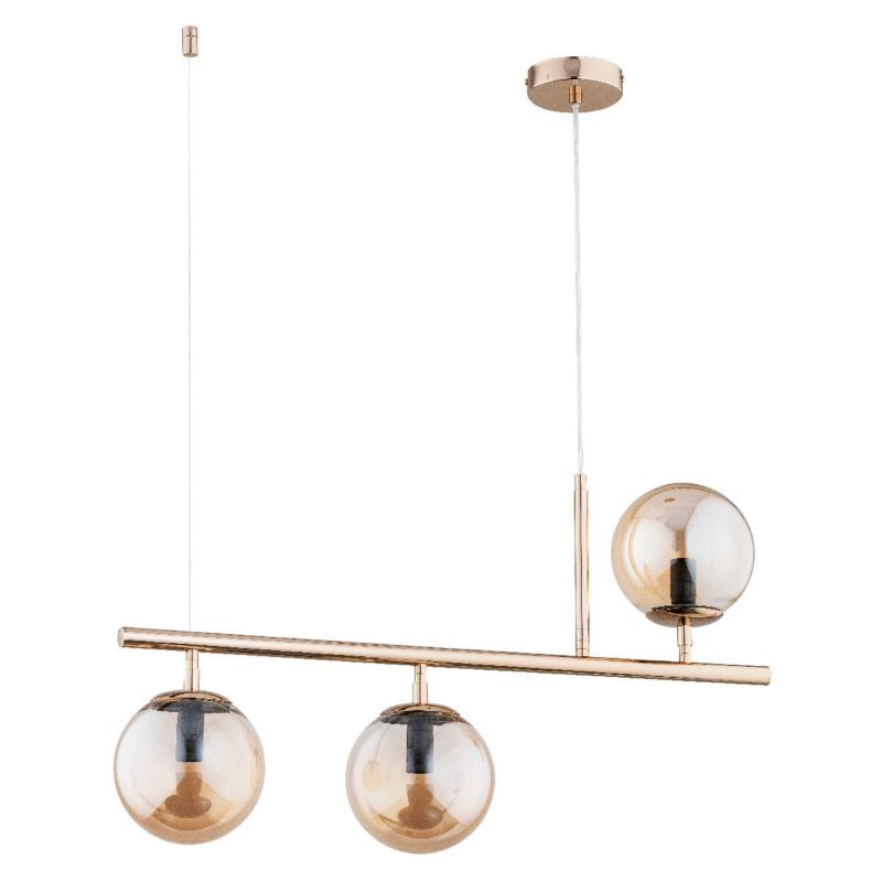 Lampa wisząca Alfa Abakus 0369 złoto-bursztynowy nowoczesna 3xE14 x 10W 1 szt.