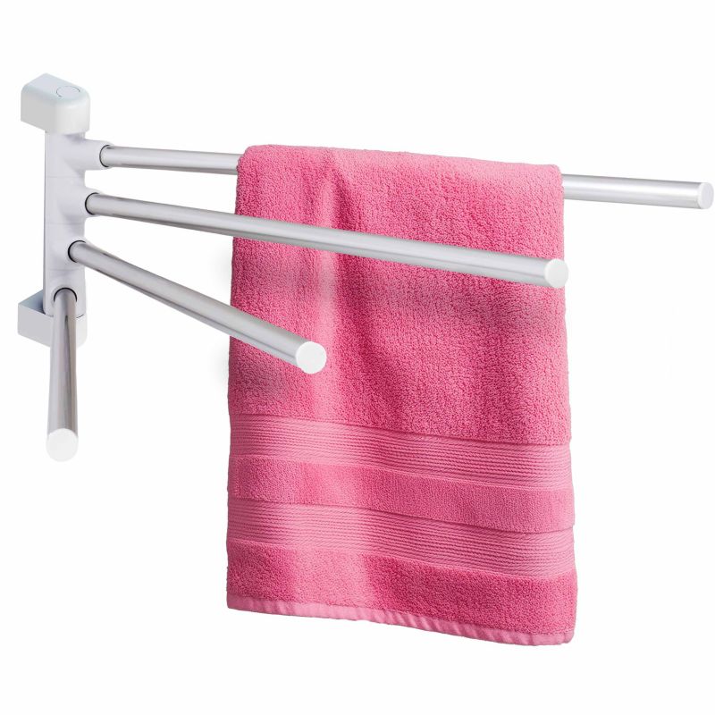 Wieszak na ręczniki Rodeno 4 ramiona biały obrotowy 1 szt.