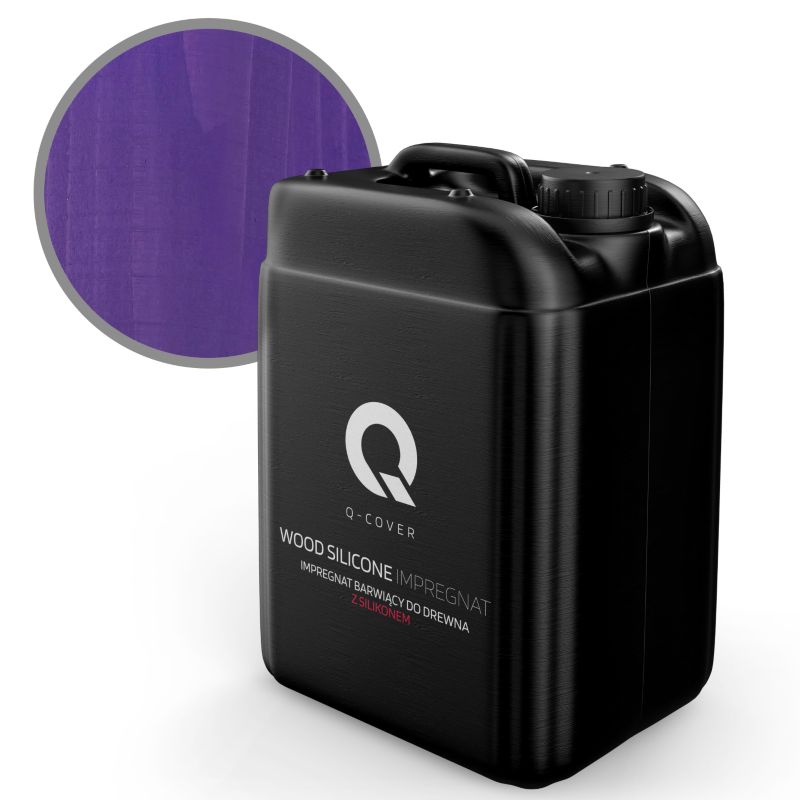 Impregnat Barwiący do Drewna z Silikonem 2w1 Q-Cover Fioletowy 10L