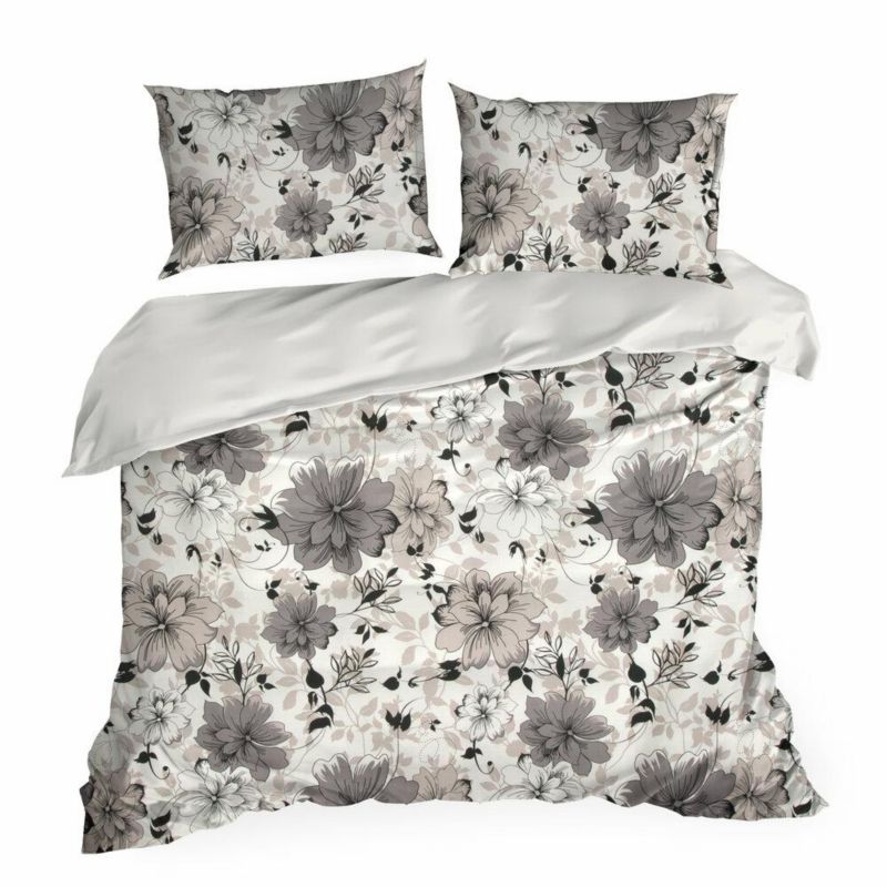 Pościel Spring/09 Eurofirany 160 x 200 cm biało beżowa bawełna satynowa 1 kpl.