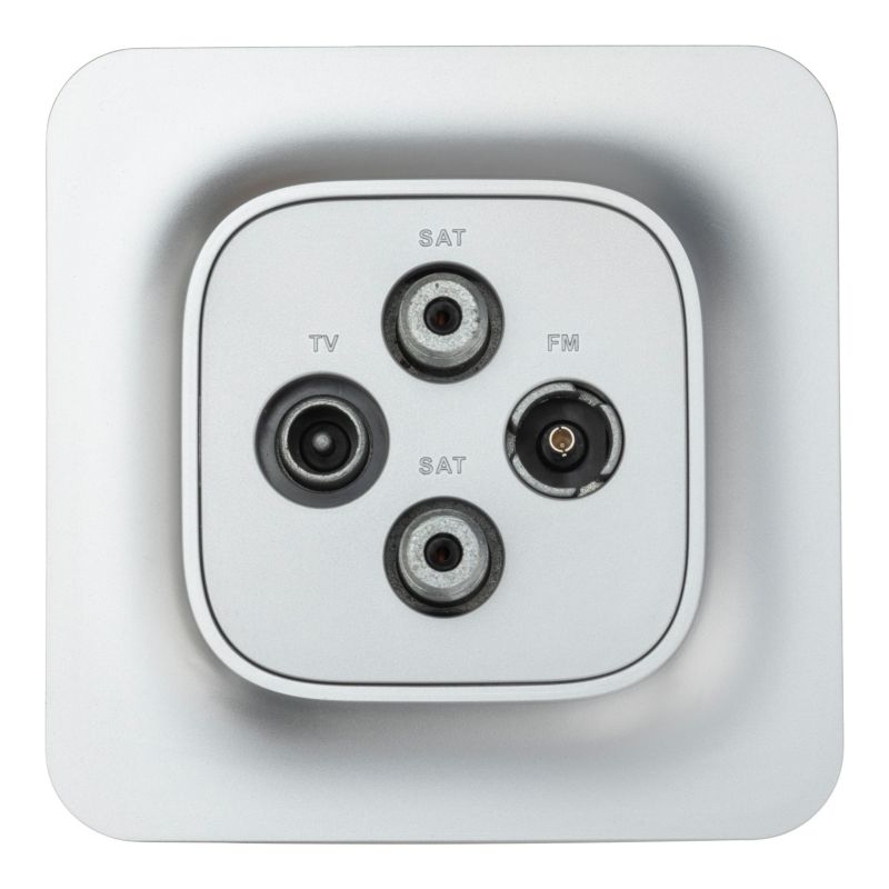 Gniazdo TV końcowe Jacobsen Kennet srebrne