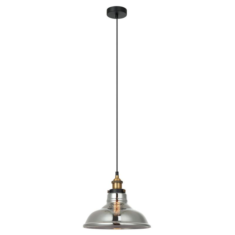 Lampa wisząca Italux Hubert 2032 czarno-złota industrialna 1xE27 x 40W 1 szt.