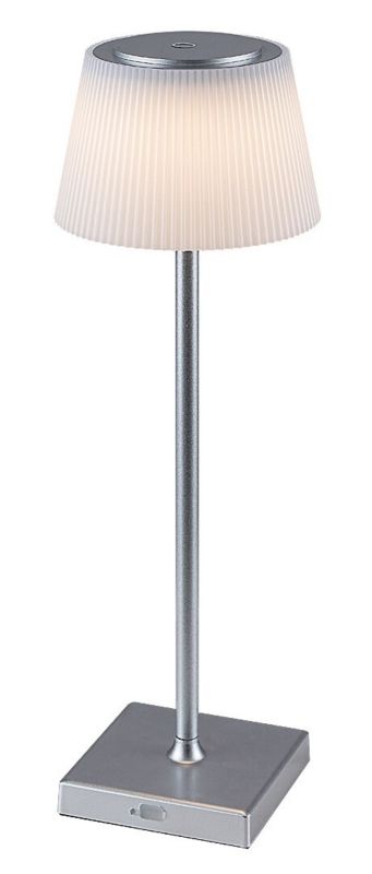 Lampka stołowa Rabalux Taena biało-srebrna LED 4W 3000-5000K 200lm akumulator IP44 wym: 38 x 13 x 13 cm metal - 1 szt.