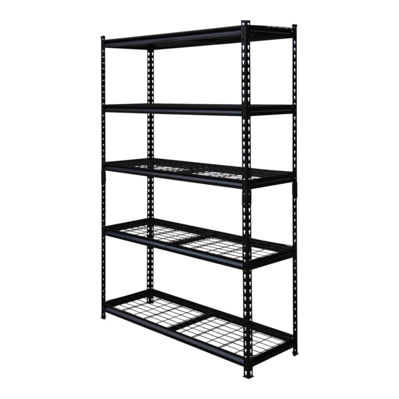 Regał metalowy 183 x 120 x 40 cm 5 półek 400 kg czarny