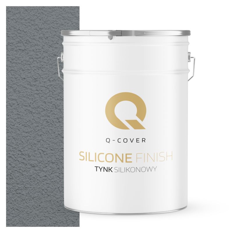 Tynk Silikonowy Elewacyjny Baranek 2.0mm Q-Cover Szaroniebieski ciemny F255 25KG