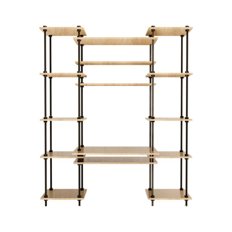 Biurko z regałem AR Shelving Deco 185x151x52,5 cm 30 kg na półkę 1 szt