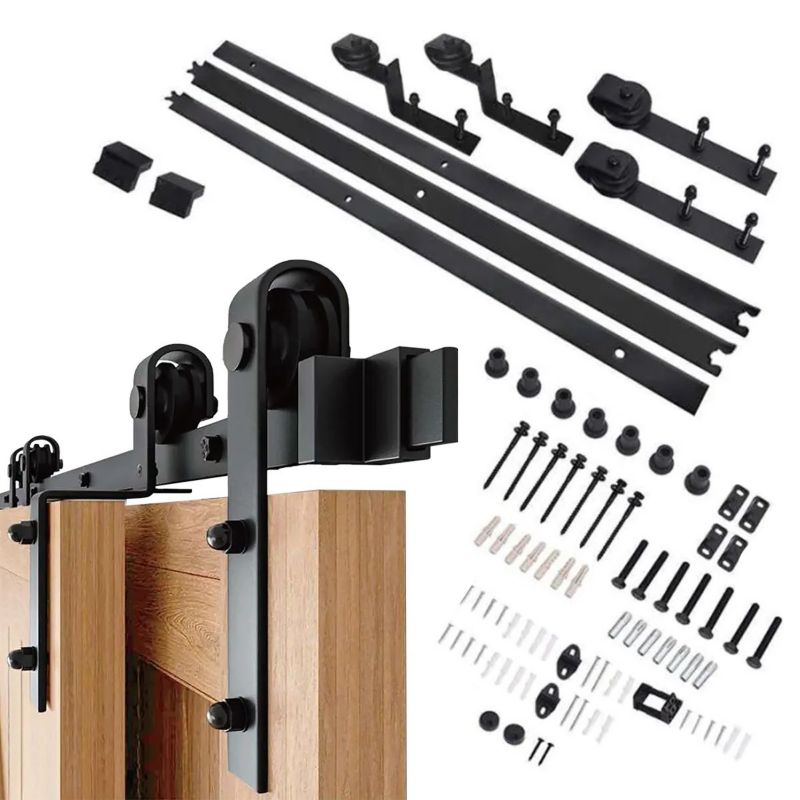 System drzwi przesuwnych PSG Barn Door dwuskrzydłowy wzór Butterfly czarny 3000 mm 1 szt.