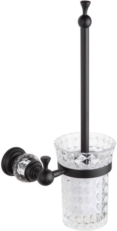 Szczotka toaletowa ścienna Mexen Estela czarna 14,5 x 38 cm 1 szt.