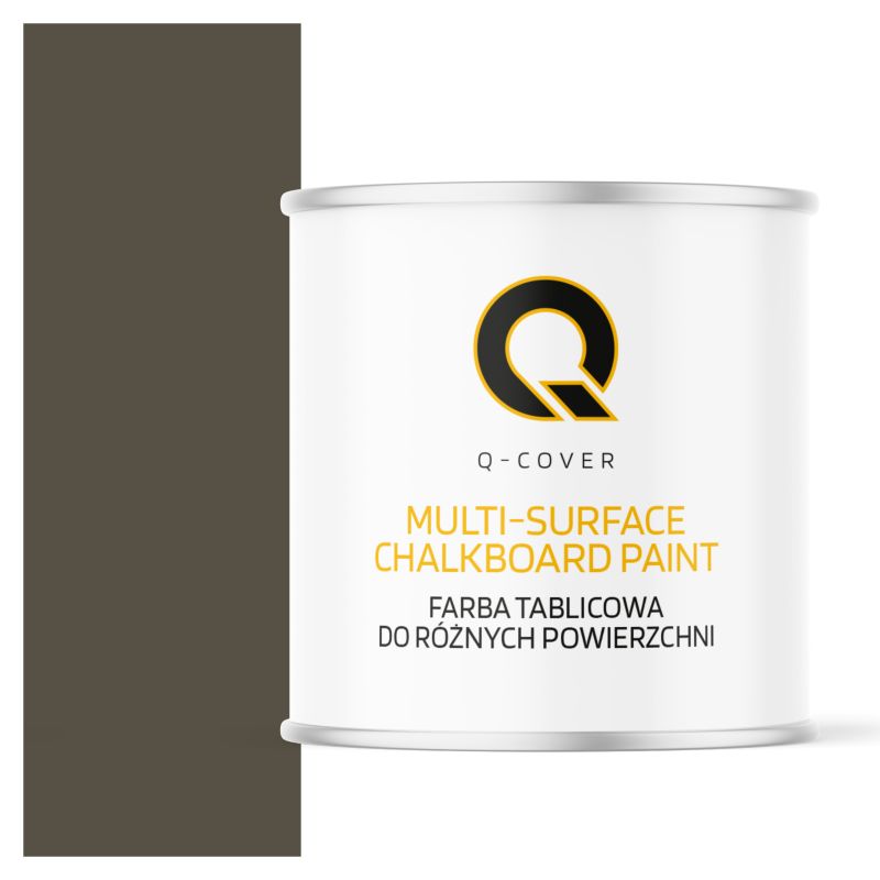 Farba Tablicowa Do Ścian Pisania Kredą Q-Cover Kolor Szaro-brązowy RAL7013 Mat 2.5L
