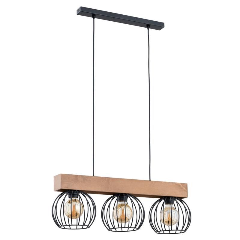 Lampa wisząca Alfa Arizan 1738 brązowa dekoracyjna 3xE27 x 15W 1 szt.