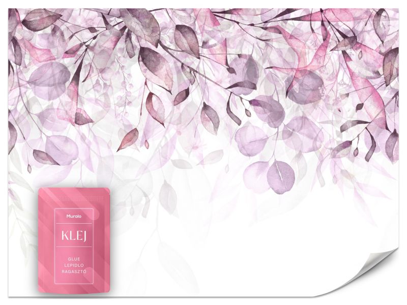 Fototapeta Muralo Akwarelowe Liście Przyroda 150x105 cm 1szt.