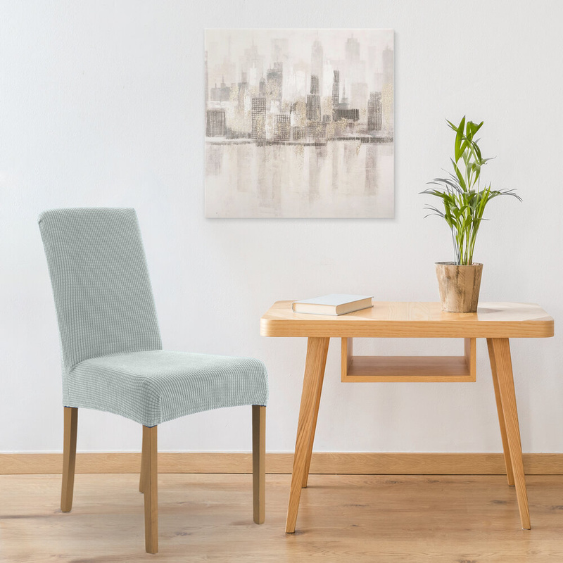 Pokrowiec na krzesło 35x55x30 cm srebrny wodoodporny LUNEO stretch