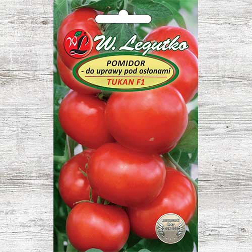 1 szt, Pomidor pod osłony Tukan F1 - Nasiona: Ilość w opakowaniu: 0.1 g