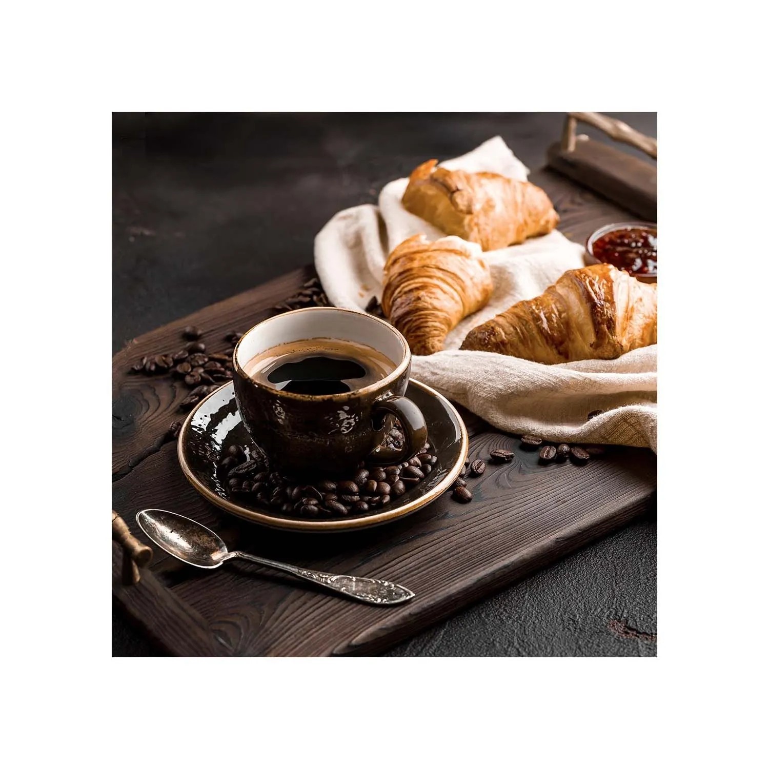 STYLER Obraz Glasspic CROISSANT GL506 30 x 30 cm