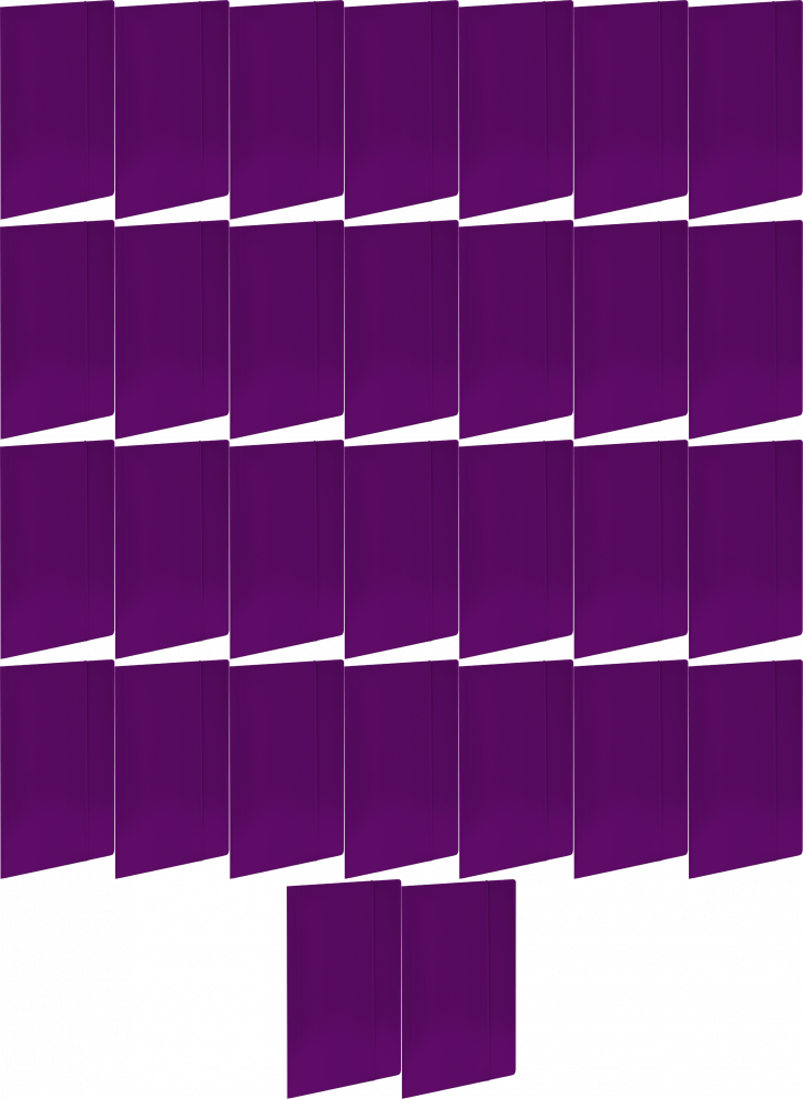 120x Teczka kartonowa z gumką VauPe Economy, A4, 380 g/m2, 20 mm, fioletowy