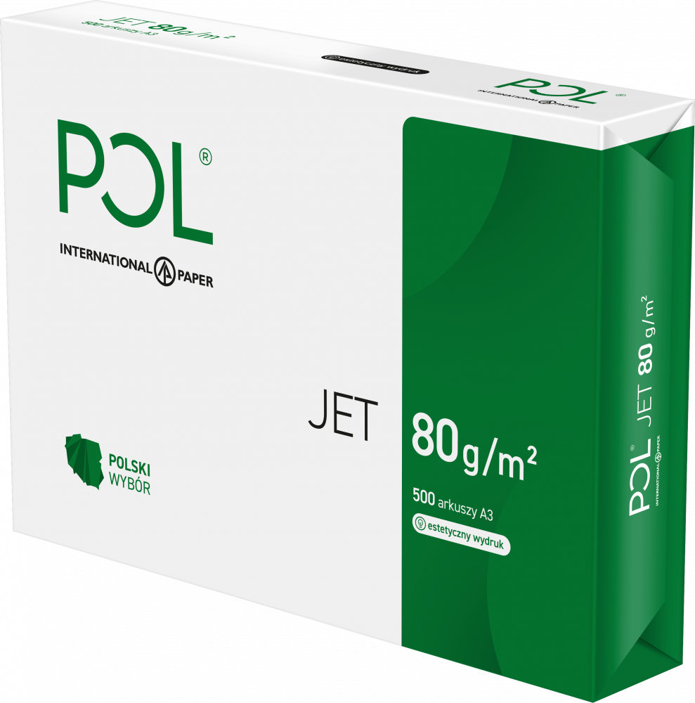 Papier ksero ekologiczny Poljet, A3, 80g/m2, 500 arkuszy, biały
