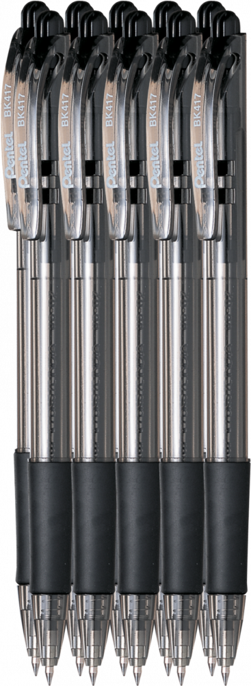 10x Długopis automatyczny Pentel, Wow BK417, 0.7mm, czarny