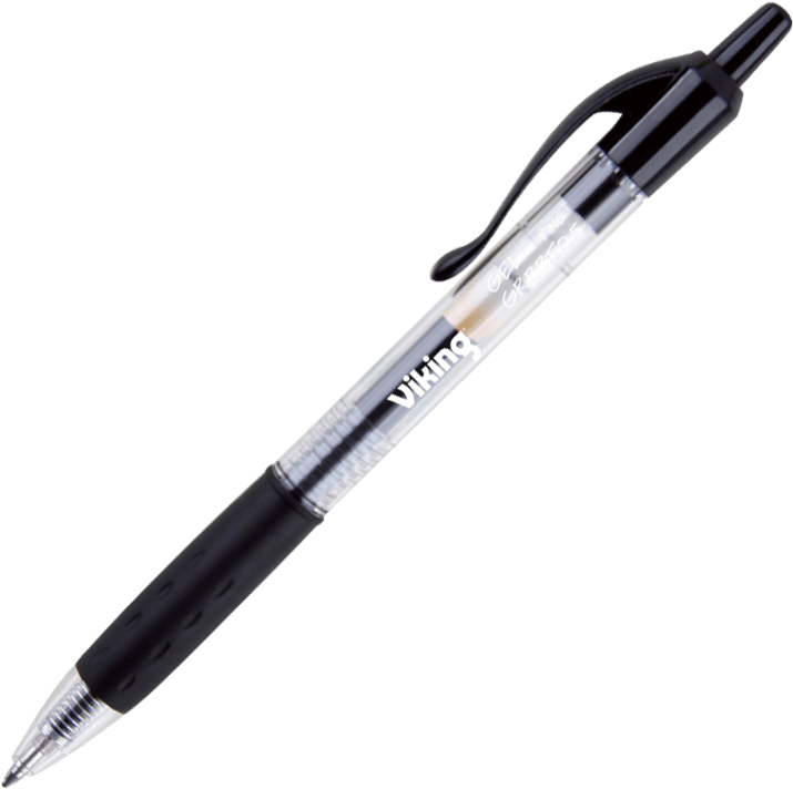 Długopis żelowy automatyczny Viking, 0.7mm czarny