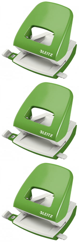 3x Dziurkacz Leitz New NeXXt, duży, do 30 kartek, jasnozielony