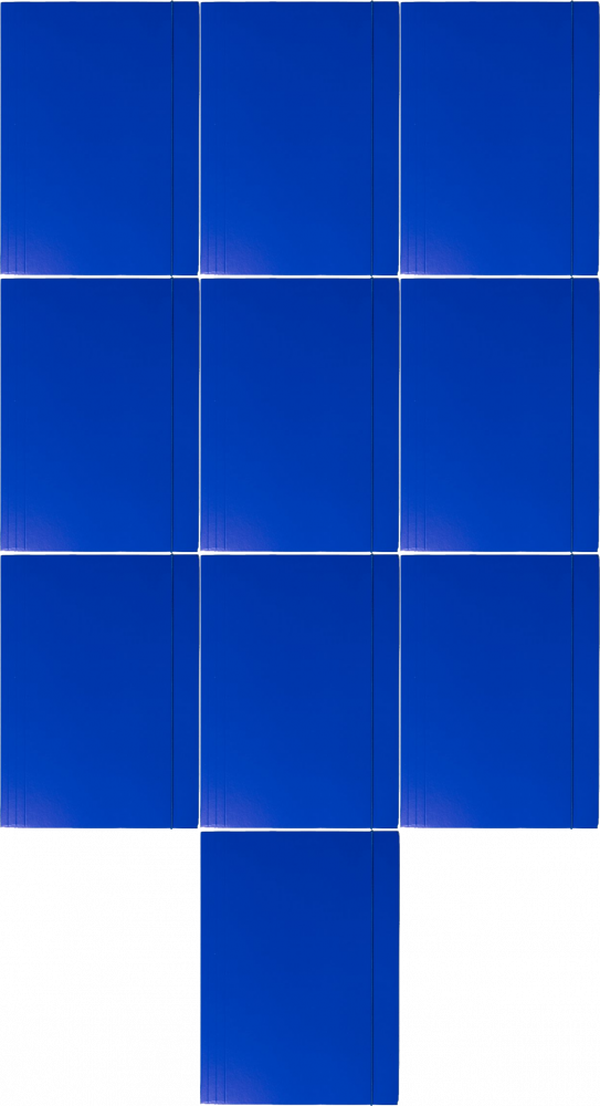 10x Teczka kartonowa z gumką Barbara, lakierowana, A4, 400g, granatowy