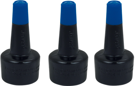 3x tusz do stempli Horse, 28ml, niebieski