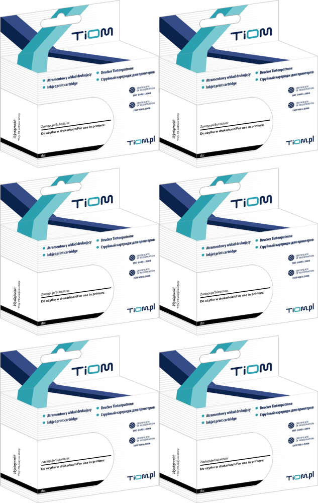 6x Tusz Tiom Ti-B529BXN (LC529XLBK), 2400 stron, black (czarny)