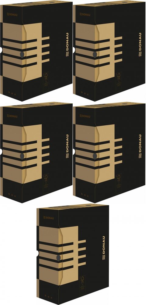 5x Pudło archiwizacyjne Donau, 120mm, brązowy