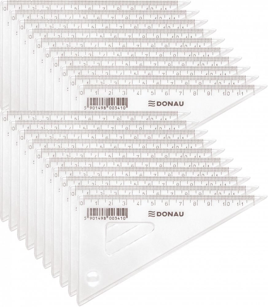 20x Ekierka Donau, 12 cm, 60 stopni, przezroczysty