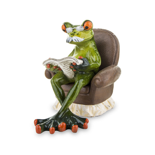 Figurka żaba dziadek w fotelu 11cm