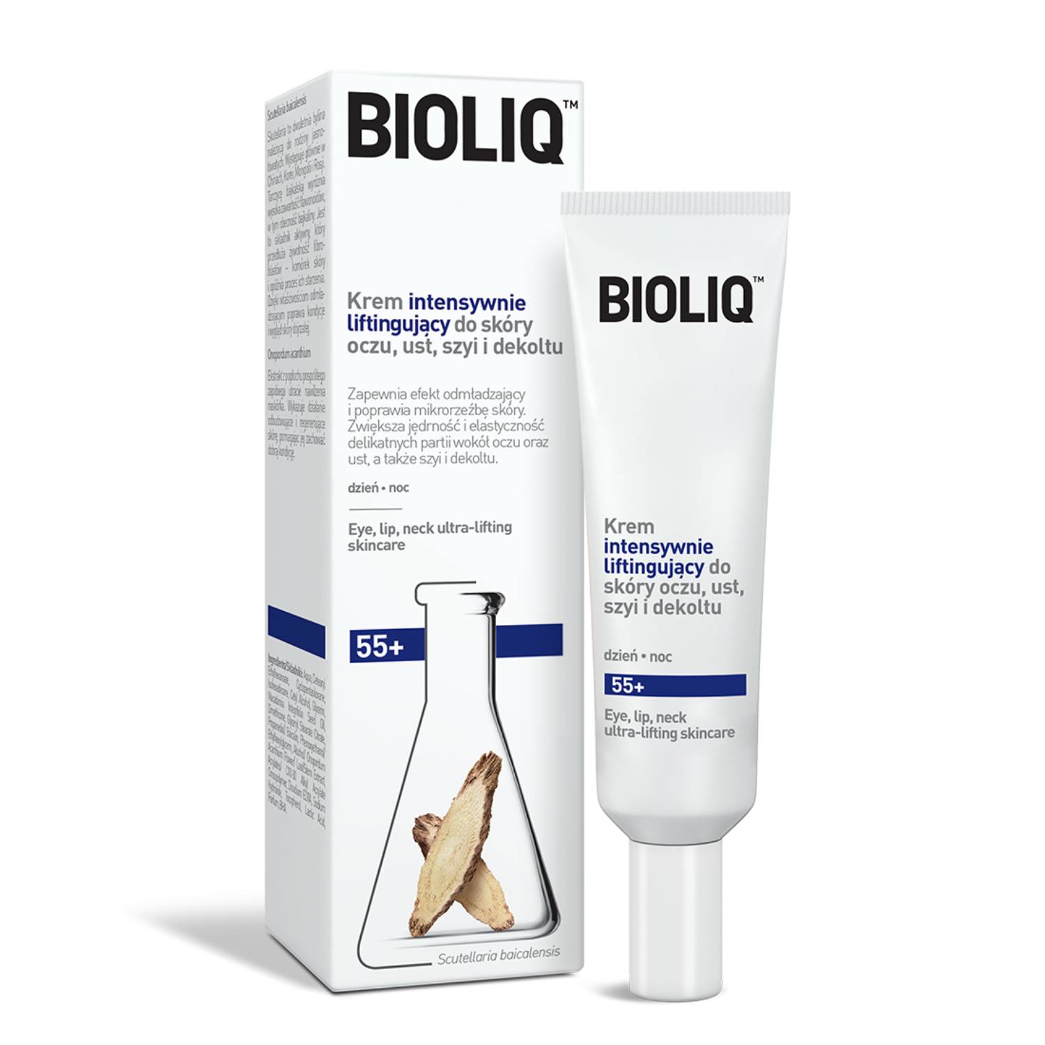 Bioliq 55+ - krem intensywnie liftingujący do skóry oczu, szyi, ust i dekoltu, 30 ml