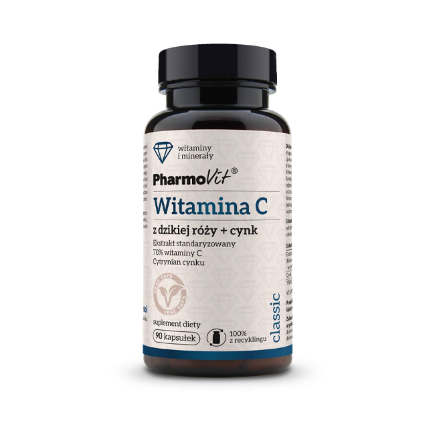 Pharmovit witamina c z dzikiej róży + cynk, 90 kapsułek