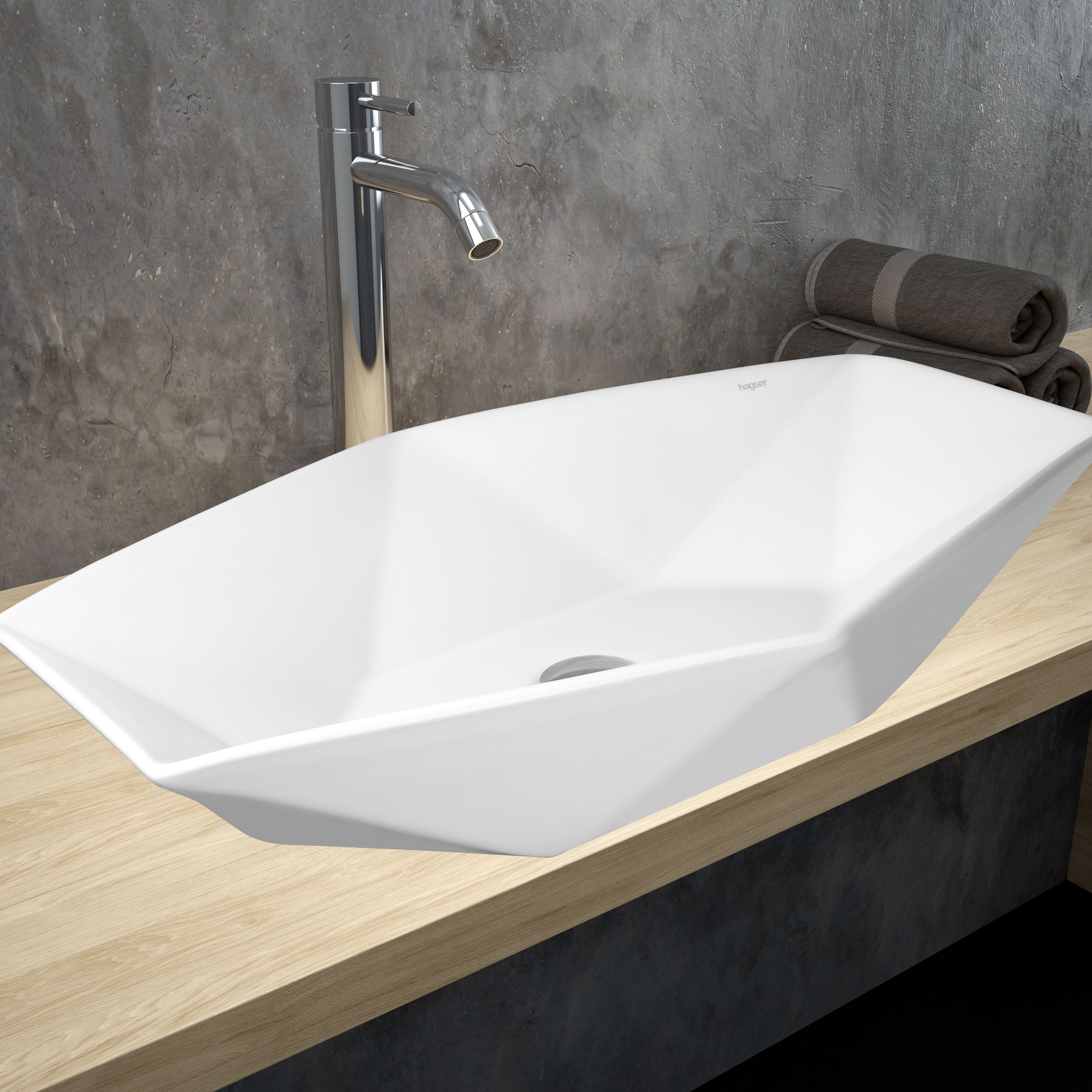 Hagser Aurora umywalka 63,5x41,5 cm nablatowa biała HGR30000040 - Wysyłka w 24h